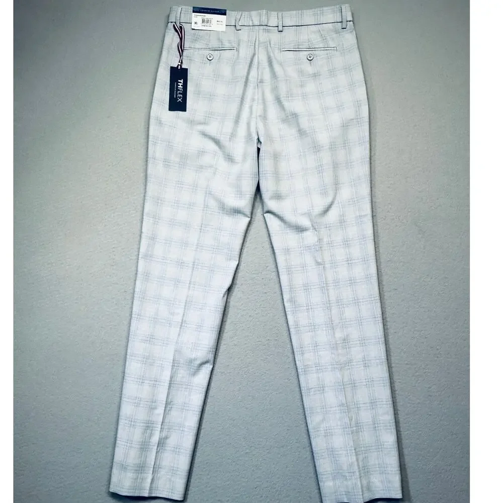 Tommy Hilfiger Mens Modern Fit Light Grey Dress Pant Light gray 34X34 $95